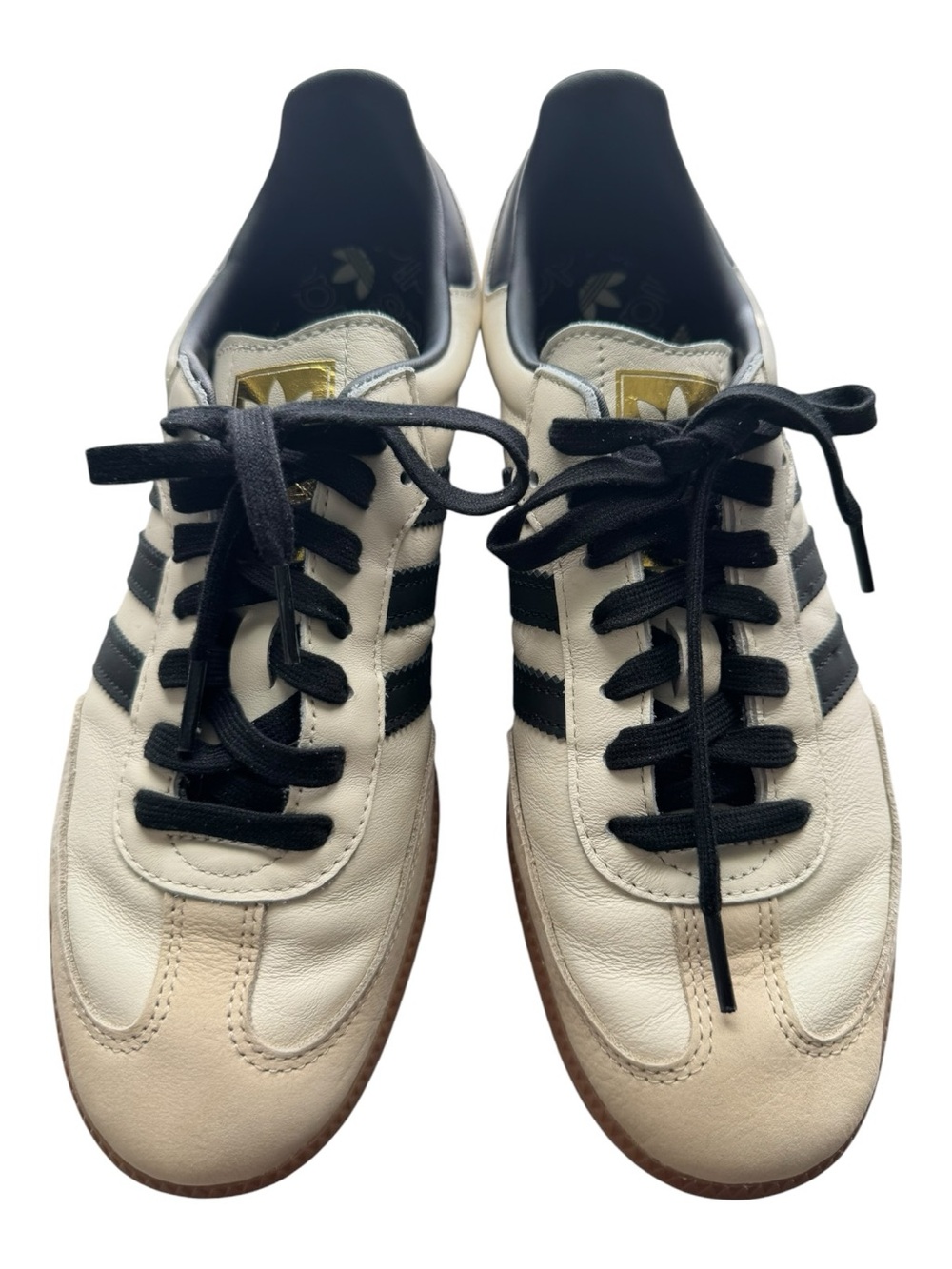 Adidas Samba OG Cream Black Gum Leather Sneakers Unisex US Men’s 10 Women’s 11 - Picture 3 of 8